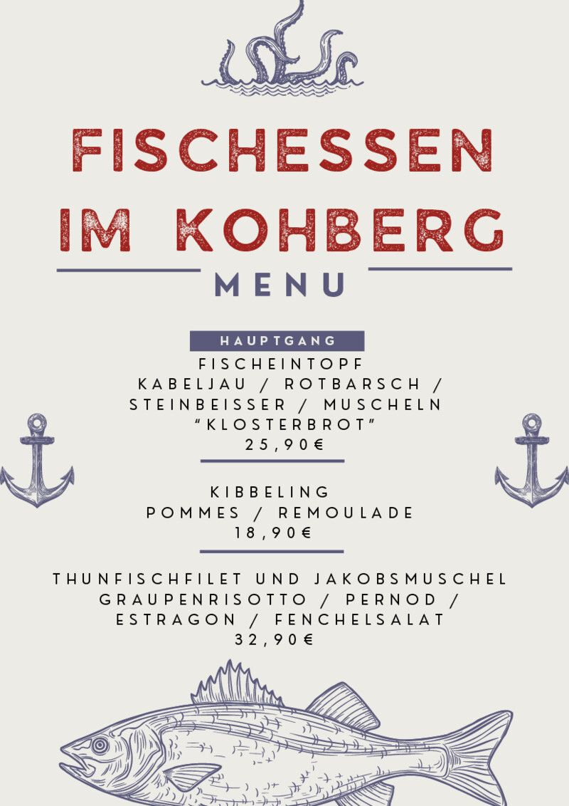 Fischessen Menu