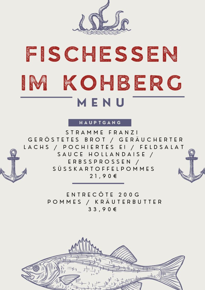 Fischessen Menu