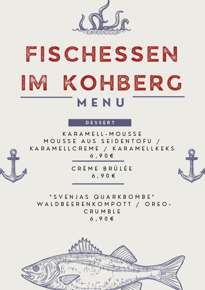 Fischessen Menu