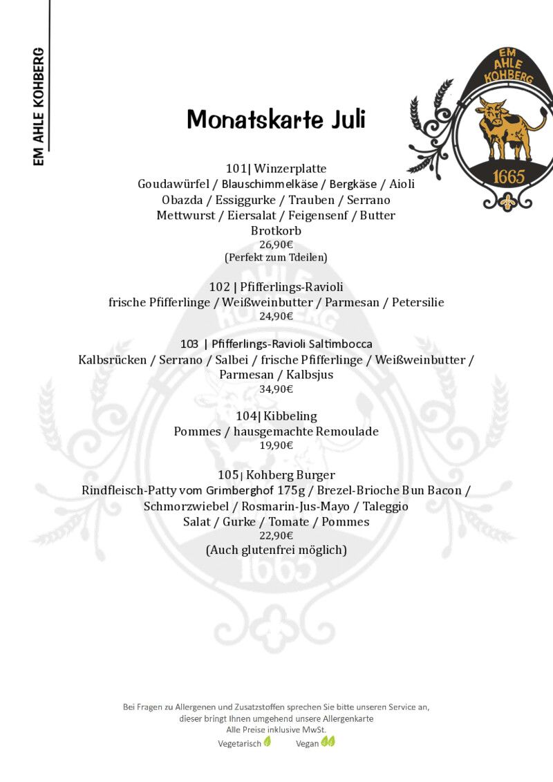 Foto der Monatskarte